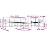  Set vanjskih sofa 7 pcs Prirodna | shoptok.hr