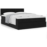  Ottoman krevet s madracem crni 140x200 cm baršun | shoptok.hr