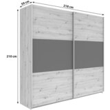 Mömax Omara Z Drsnimi Vrati Saturn, Hrast, Barva Grafita | Shoptok.si