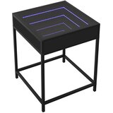  Stolić za kavu s beskonačnim LED svjetlima crni 40 x 40 x 51 cm | shoptok.hr