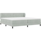 vidaXL Krevetna okvira sa madracem svjetlosiva 200x200 cm baršun | shoptok.hr