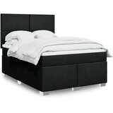  Krevet s oprugama i madracem crni 140x200 cm od tkanine | shoptok.hr