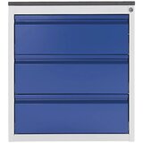 RAU Predalnik s teleskopskimi vodili, višina 640 mm, predali 3 x 180 mm, svetlo siva / encijan modra, širina 580 mm | Shoptok.si