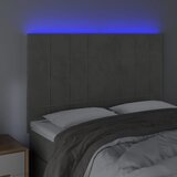  LED uzglavlje svjetlosivo 144x5x118/128 cm baršunasto | shoptok.hr