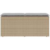  Vrtna klupa s jastukom bež 110x40x44 cm poliratan | Eponuda.ba
