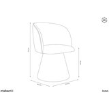 Makamii Svetlo siv jedilni stol Maia - | Shoptok.si