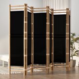  Sklopiva sobna pregrada s 6 panela 240 cm od bambusa i platna | shoptok.hr