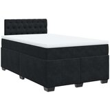  Krevet box spring s madracem crni 120 x 190 cm baršunasti | shoptok.hr