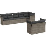  The Living Store Vrtna sedežna garnitura 8-delna z blazinami siv poli ratan - Vrtna Sedežna Garniture, (21449649) | Shoptok.si