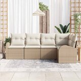  Set sofe s jastukom 5 pcs Bež Poliester | shoptok.hr