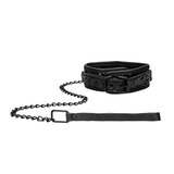 Ouch! Luxury Collar With Leash Black Cene