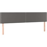  Posteljno vzglavje 2 kosa sivo 90x5x78/88 cm umetno usnje, (20933189) | Shoptok.si
