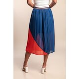 Fenzy Plisirano Midi Krilo, Modro | Shoptok.si