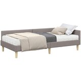 vidaXL Kotni okvir postelje z matrico z vzmetnico 2 pcs Taupe blago, (5000121217) | Shoptok.si