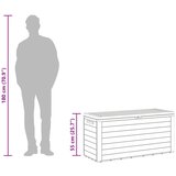 Vrtna kutija za pohranu antracit 116 x 44 x 55 cm | shoptok.hr