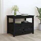  Stolić za kavu crni 71 x 49 x 55 cm od masivne borovine | shoptok.hr