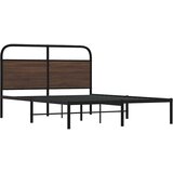  Okvir kreveta bez madraca smeđa boja hrasta 135x190 cm drveni | shoptok.hr