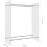 vidaXL Stalak za drva za ogrjev prozirni 80x35x100 cm kaljeno staklo | shoptok.hr