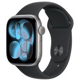 Apple Watch Series 11 GPS + Cellular 42mm Space Grey Aluminium Case with Black Sport Band - M /L | shoptok.hr