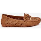Boto Ladies Moccasins With Perforated Pattern And Lacing Camel Mirisa | Shoptok.si