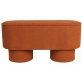 White Label Opečnato oranžna klop iz tkanine bouclé Marcos – | Shoptok.si