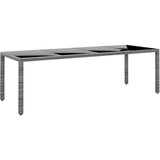  Vrtni stol 250x100x75 cm od kaljenog stakla i poliratana sivi | shoptok.hr