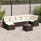  Sjedeća garnitura za vrt 8 kom. Smeđa i krem poliratan 288,5 x 123,5 x 85 cm | shoptok.hr