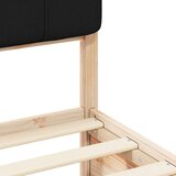  Posteljni okvir z oblazinjenim vzglavjem Črna 120 x 190 cm, (5000104372) | Shoptok.si