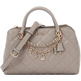 Guess Ročna torbica 'Libby' ecru / temno bež | Shoptok.si