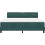 vidaXL Postelja Box Spring z Blazino Temno Zeleno Super Kralj Žamet, (22051727) | Shoptok.si