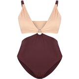 Trendyol Curve Plus Size Swimsuit - Multi-color - Plain | Shoptok.si