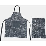 Sinsay Set: kuhinjska pregača i krpa s kulinarskim motivom 2 pack | shoptok.hr