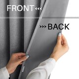 Restilo CORITA curtain, steel grey, plain, classic-modern style, multifunctional tape, textured fabric with blackout effect, 140×160 cm | shoptok.hr