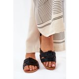 Boto Flat Women's Slippers With Intertwining Straps Black Selaenor | shoptok.hr