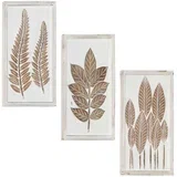 Umjetnički dekor 3 pcs Smeđa i bijela 40 x 40 x 1 5 cm