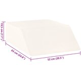 Jastučić za noge Jednobojno Bijelo 63 x 52 x 19,5 cm PU pjena | shoptok.hr