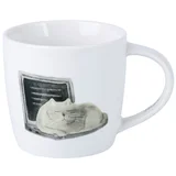 Bela porcelanasta skodelica 400 ml Computer Cat –