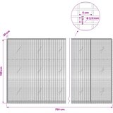  Gabion s žicom debljine 3,5 mm i mrežom 5x2,5 cm 750x20x150 cm | shoptok.hr