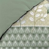 Douceur d intérieur Bela/zelena bombažna posteljnina za zakonsko posteljo/podaljšana 240x220 cm Poetine – | Shoptok.si