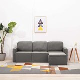 vidaXL Trosed modularni kavč z ležiščem taupe iz blaga, (20925479) | Shoptok.si