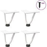 vidaXL Noge s ukosnicama za stolić za kavu 4 kom. bijele 10 cm, puni čelik Cijene