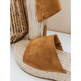 DStreet Klapki damskie SUMMERRY kamelowe | Shoptok.si