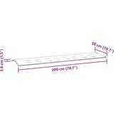  Jastuk za vrtnu klupu krem 200 x 50 x 3 cm od tkanine Oxford | shoptok.hr