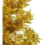  Ozka umetna polovična novoletna jelka s stojalom zlata 120 cm, (20887656) | Shoptok.si