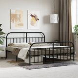 The Living Store Kovinski posteljni okvir brez vzmetnice s podnožjem 180x200 cm - Posteljni Okvir, (21528728) | Shoptok.si
