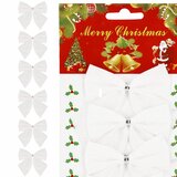  Set Božićnih mašni bijele boje, 8 × 8 cm, 6 komada | shoptok.hr