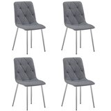 Libra stolica - tamno siva tkanina / kromirane noge x 4 | shoptok.hr