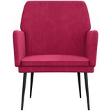  Fotelja crvena boja vina 62 x 79 x 79 cm baršunasta | shoptok.hr