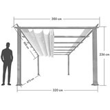 Paragon Outdoor - Pergola Florenz 1116 | Aluminijska pergola | Bijela/Svijetlosmeđa - BRANDED IN THE USA | shoptok.hr