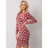 Italy Moda Dress-DHJ-SK-12695.26P-Dark Pink | shoptok.hr